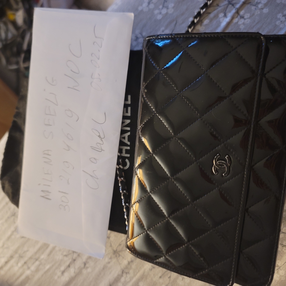 Chanel Black Quilted Leather Wristlet